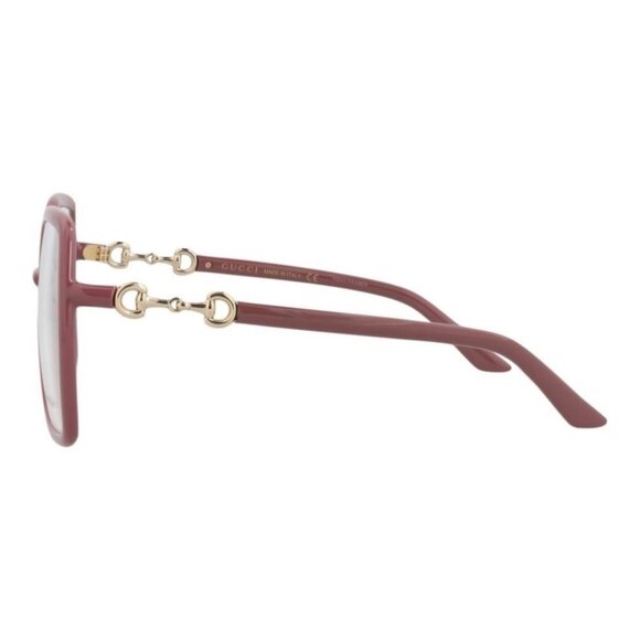 Gucci Womens Square/Rectangle Pink Pink Transparent Fashion Designer Eyewear - Picture 4 of 5